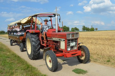 Fahrt mit Planwagen